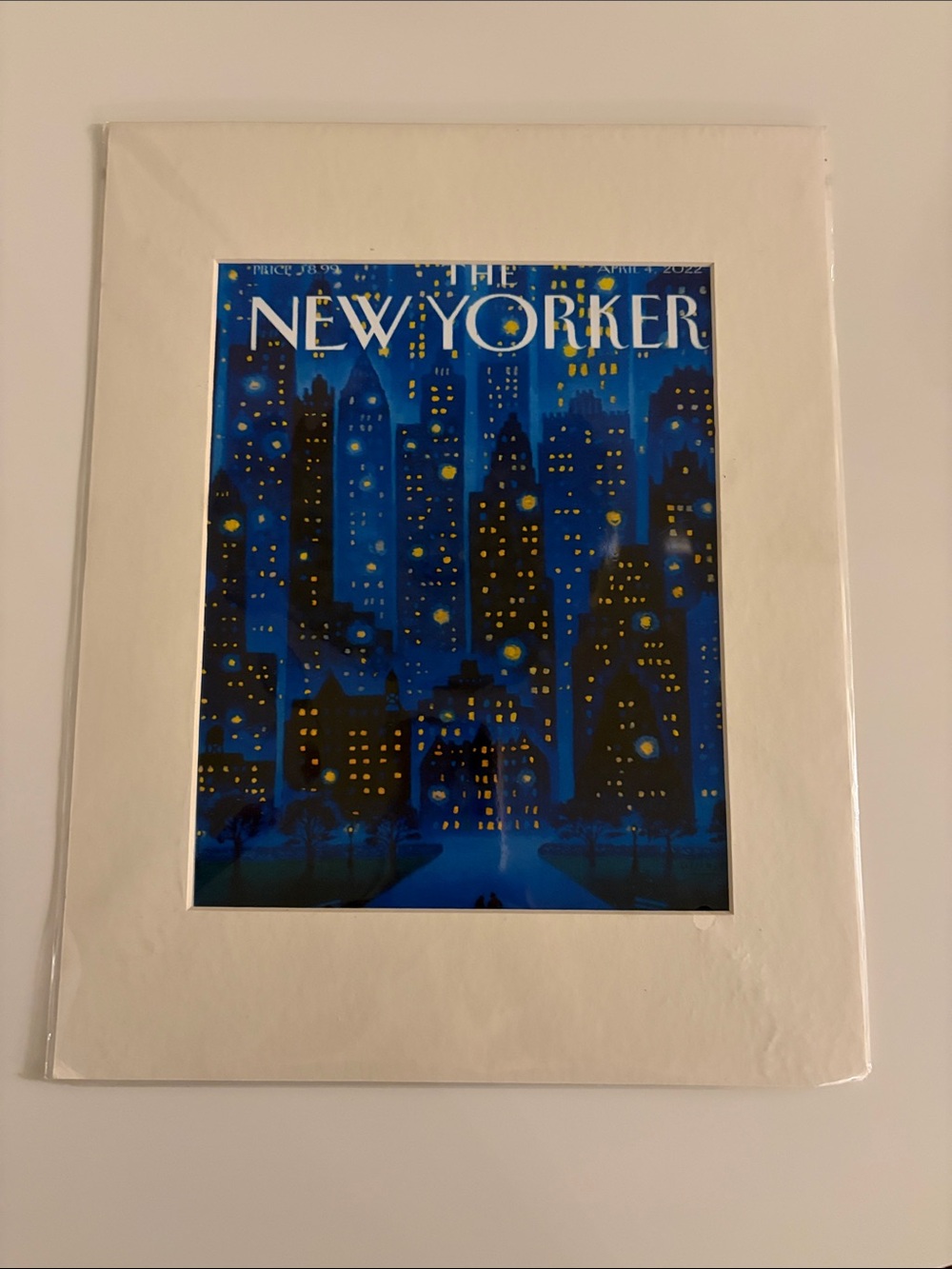 11x14 Matted Print Stellar Night New Yorker Cover